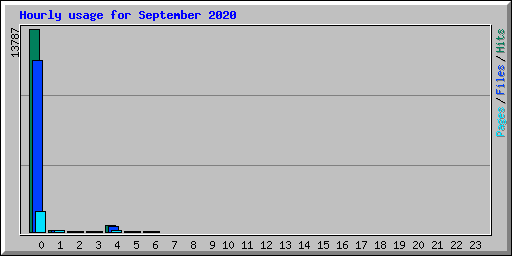 Hourly usage for September 2020